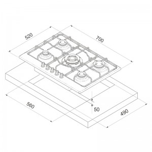 Electro mbh | Plaque de cuisson QUADRA 90 FOCUS