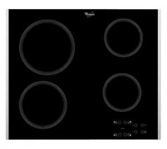 Plaque 4 feux radiants en verre vitrocéramique WHIRLPOOL 'AKT 8090/NE' 