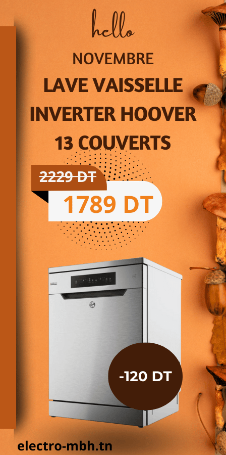 Lave Vaisselle Inverter HOOVER HF3C5L0X 13 Couverts 