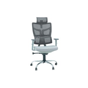 Chaise Directeur Bali Avec Accoudoirs Gris