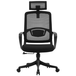 CHAISE DIRECTEUR ALBA AVEC ACCOUDOIRS NOIR