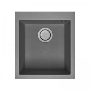 Evier 41cm graniteck 1 bac gris QUADRA.40G FOCUS