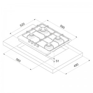 Plaque de cuisson F408X  FOCUS