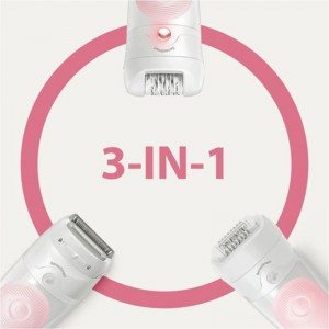 Épilateur Braun Silk epil 5 SES5-620 avec technologie Wet & Dry et 4 accessoires + tête de rasage et tondeuse