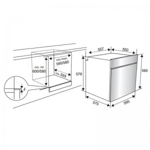 Four Electrique Premium AF6091.FBM01 60 Cm Noir