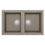 Evier 86cm graniteck 2 bacs tortora SMART.90A FOCUS