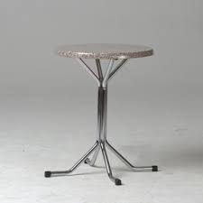 Table BISTRO en acier chromé 70/70 H 75 CM  cm 