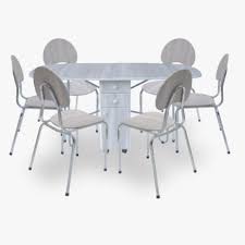 PACK TABLE RABATTABLE A TIROIR PM + 6 CHAISE FAMILIA 