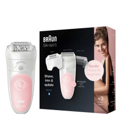 Épilateur Braun Silk epil 5 SES5-620 avec technologie Wet & Dry et 4 accessoires + tête de rasage et tondeuse