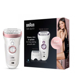 Épilateur éléctrique - Braun Silk-épil 9-720 Wet & Dry + 4 accessoires dont une tête de rasage et une tondeuse