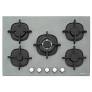 Plaque 5 feux a gaz CS5364S01FFD 75 CM GRIS SILVERLINE 