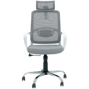 Chaise Directeur Alba Avec Accoudoirs Gris