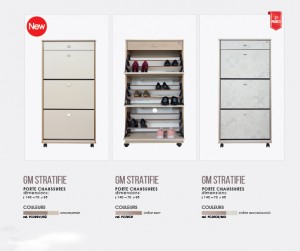 Porte chaussure GM  stratifié 3P+1T