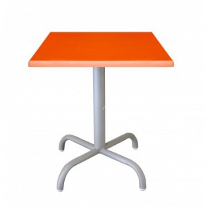 Table bistrot carré 70*70 cm socle peinture