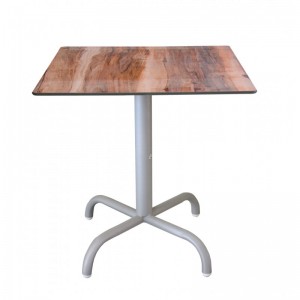 Table bistrot carré 70*70 cm TOP COMPACT socle peinture