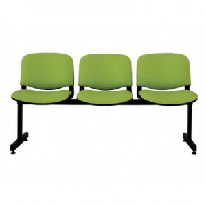 Banquette ISO 3 places base noir