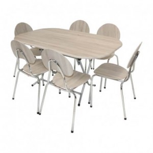 TABLE PLIANTE OVALE 146 x 94 cm PVC